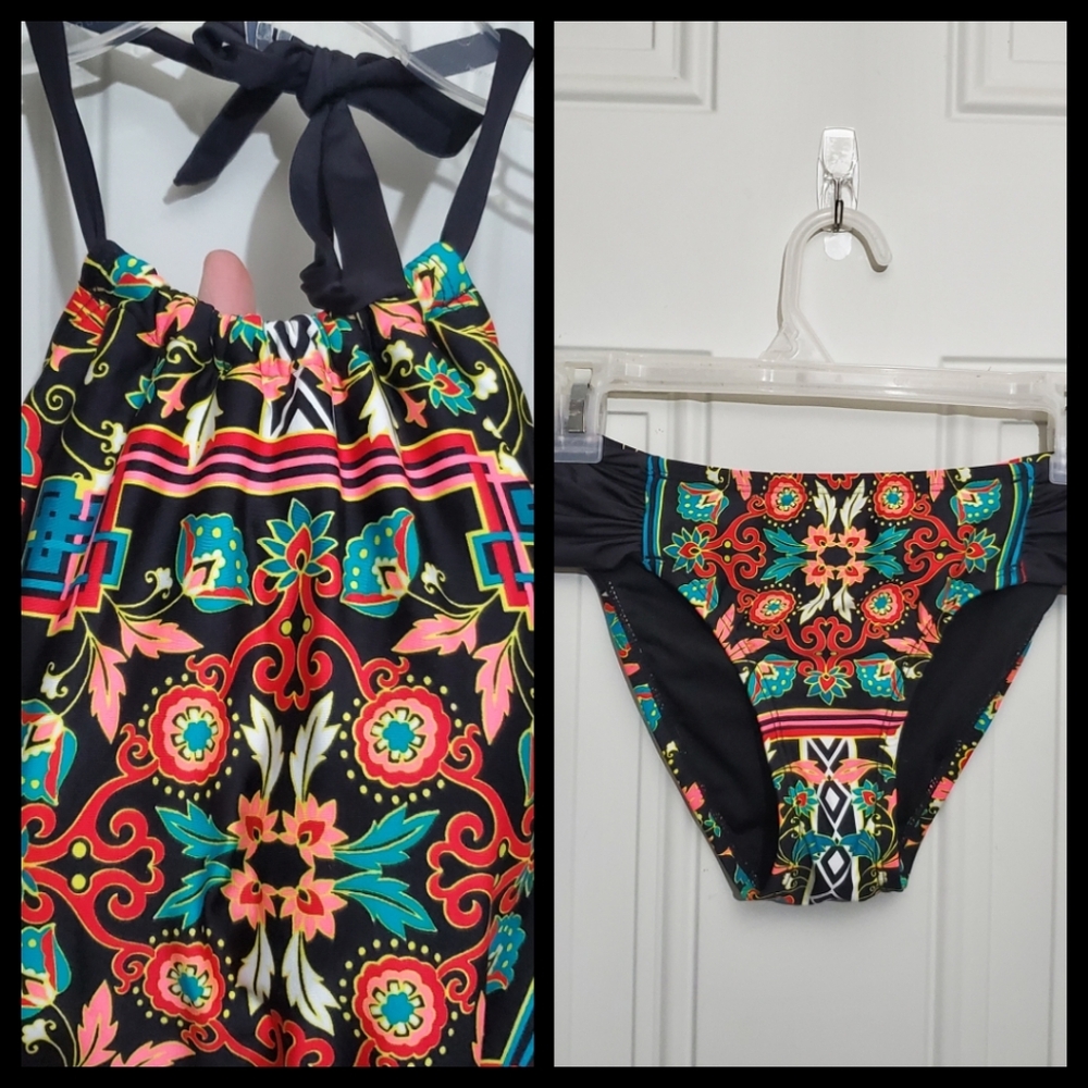Gibson & Latimer Graphic Print Tankini 2 piece Bathing Suit Size Medium